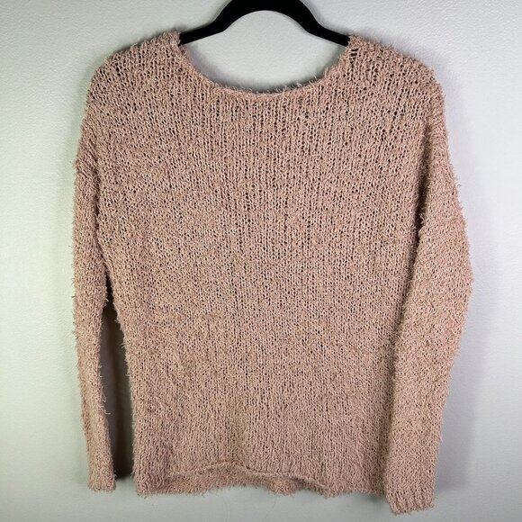 Vince pink‎ blush shaggy fuzzy sweater size small - Picture 6 of 6